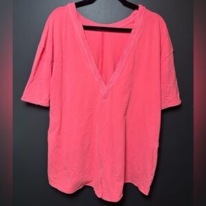 Free People | Hot Shot Tee Romper | Coral  
Reversible | Small | NWOT‎